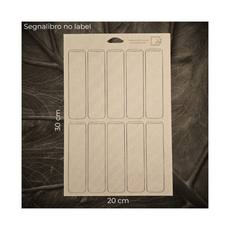 10x Bookmarks – No Label | Biodegradable, Emission-Free Wood Fiber, Customizable