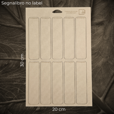 10x Segnalibri No Label | Biodegradabili, in Fibra di Legno priva di Emissioni, Personalizzabili