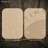 6x Coasters – No Label | Biodegradable, Emission-Free Wood Fiber, Customizable